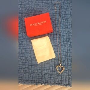 Retired James Avery Heart pendant necklace